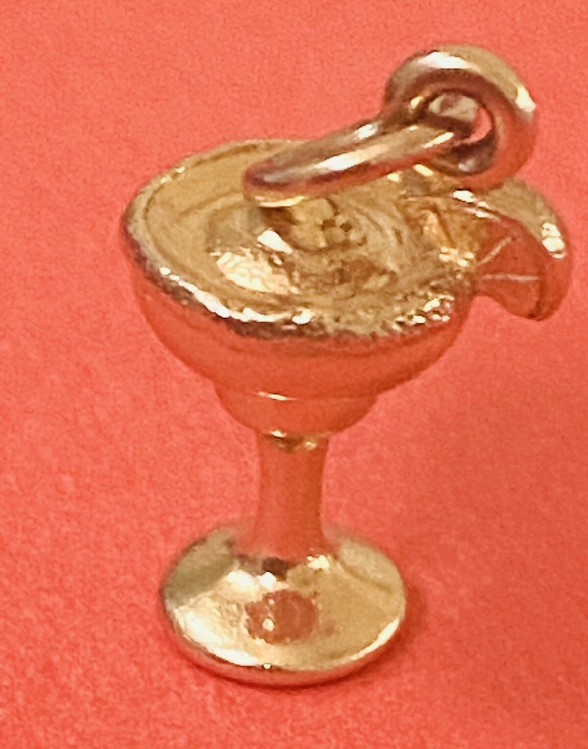 Preowned James Avery Retired Rare 14k Gold Margarita Glass Charm