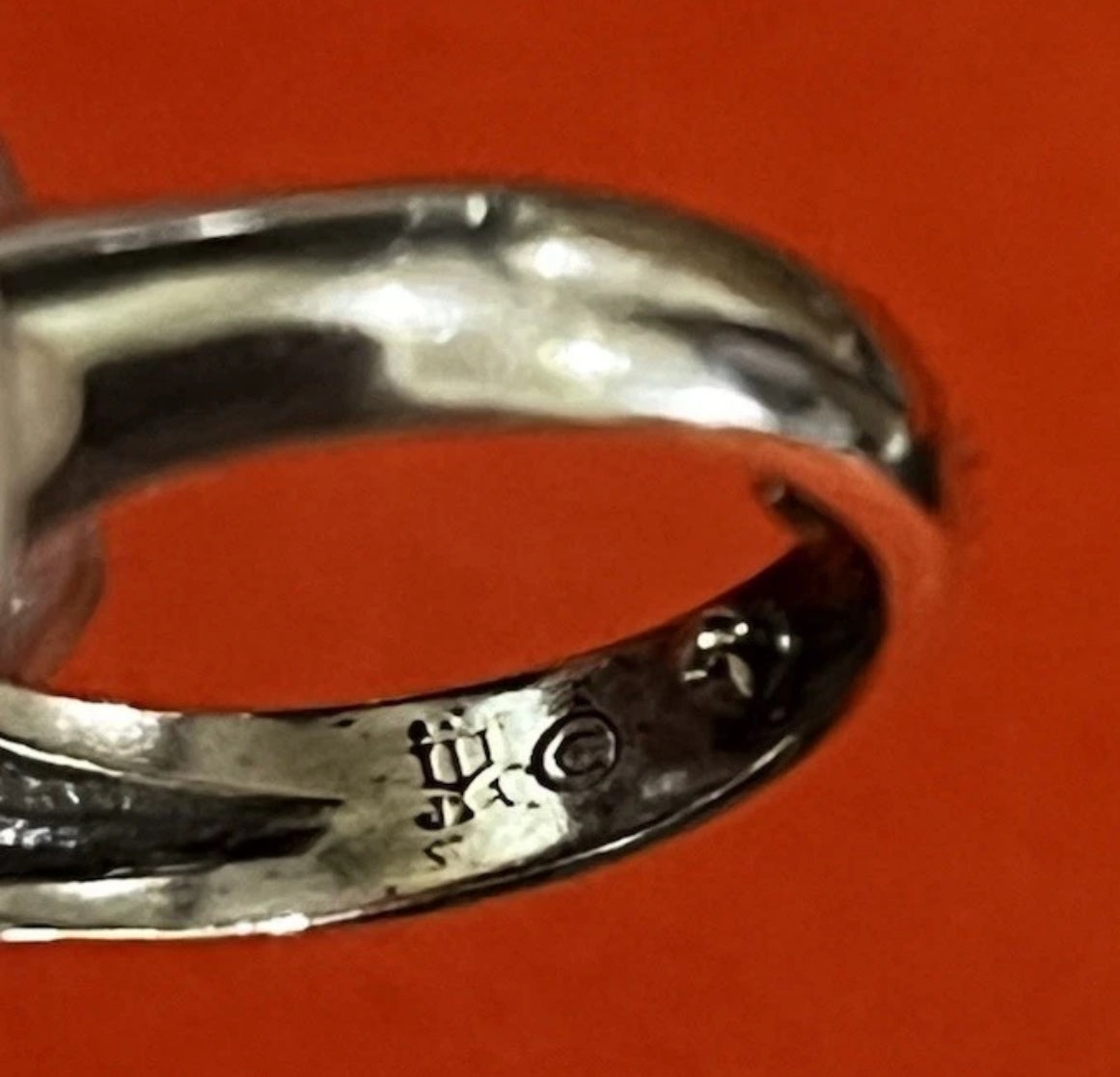 Preowned James Avery Retired 14k Gold And Silver Alexandria Garnet Ring Size 7