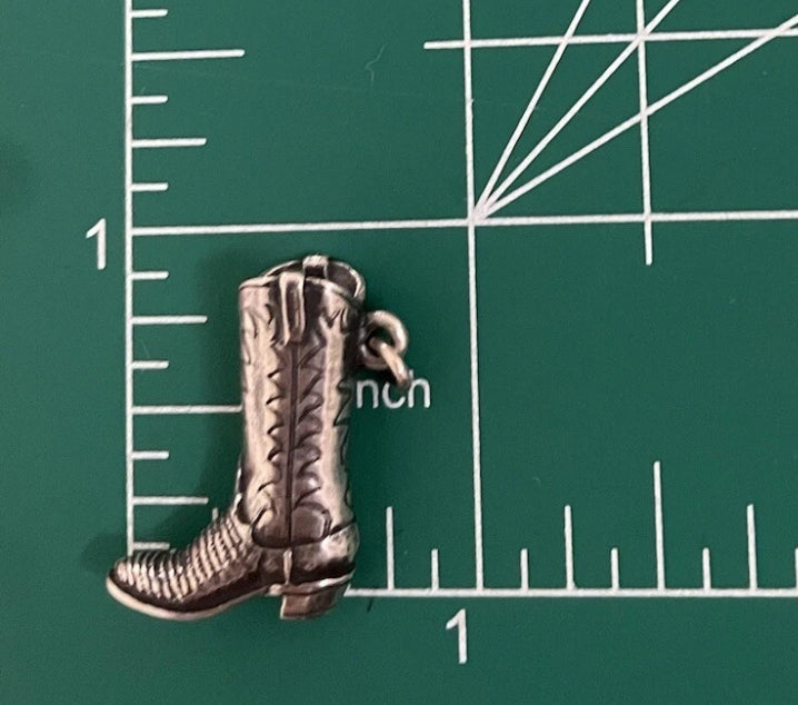 Preowned James Avery Retired Silver Western Boot Charm