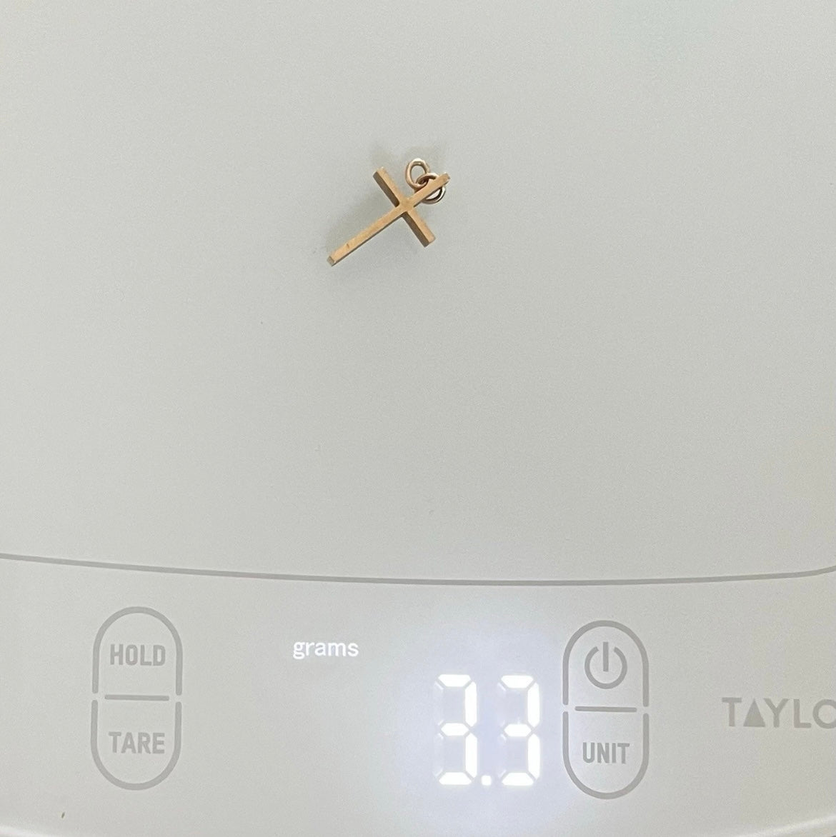 Preowned James Avery Retired 14k Gold Deep Latin Cross Pendant 1” 3g