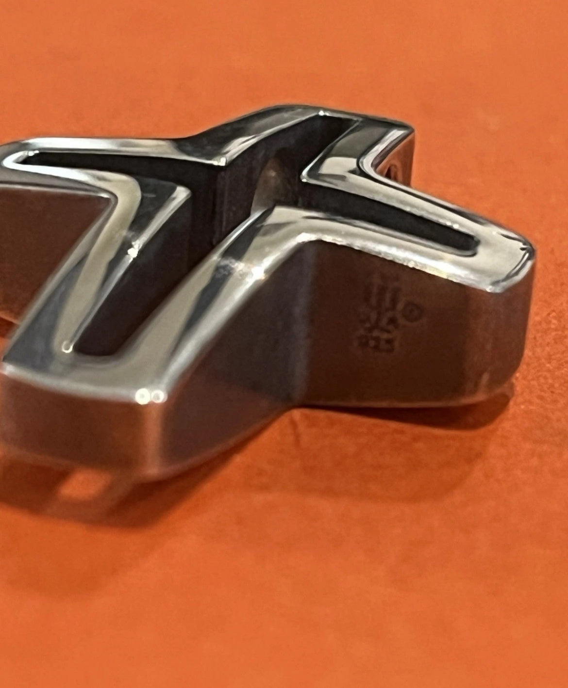 Preowned James Avery Retired HTF Sterling Silver Matrimony Open Center Cross Pendant