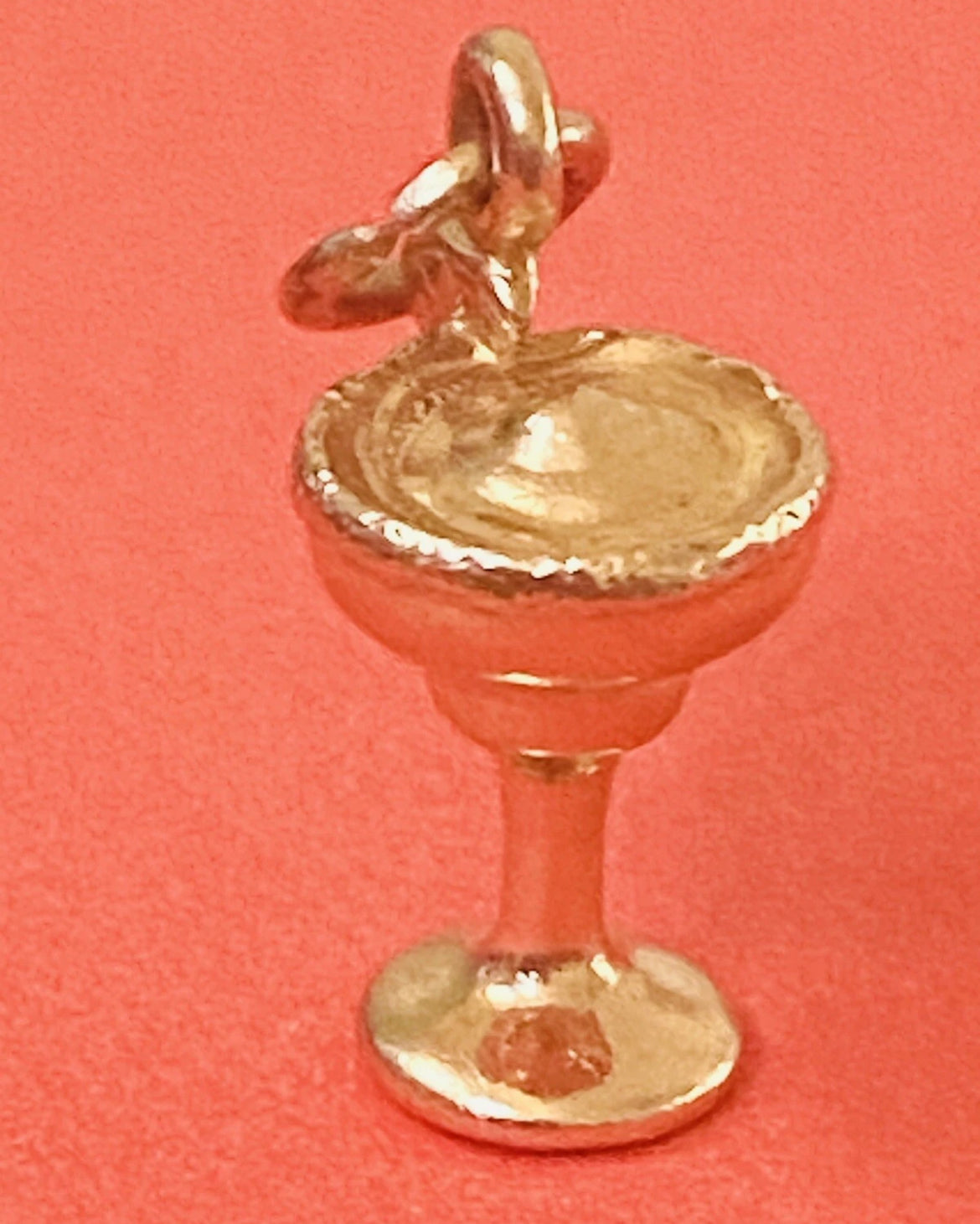 Preowned James Avery Retired Rare 14k Gold Margarita Glass Charm