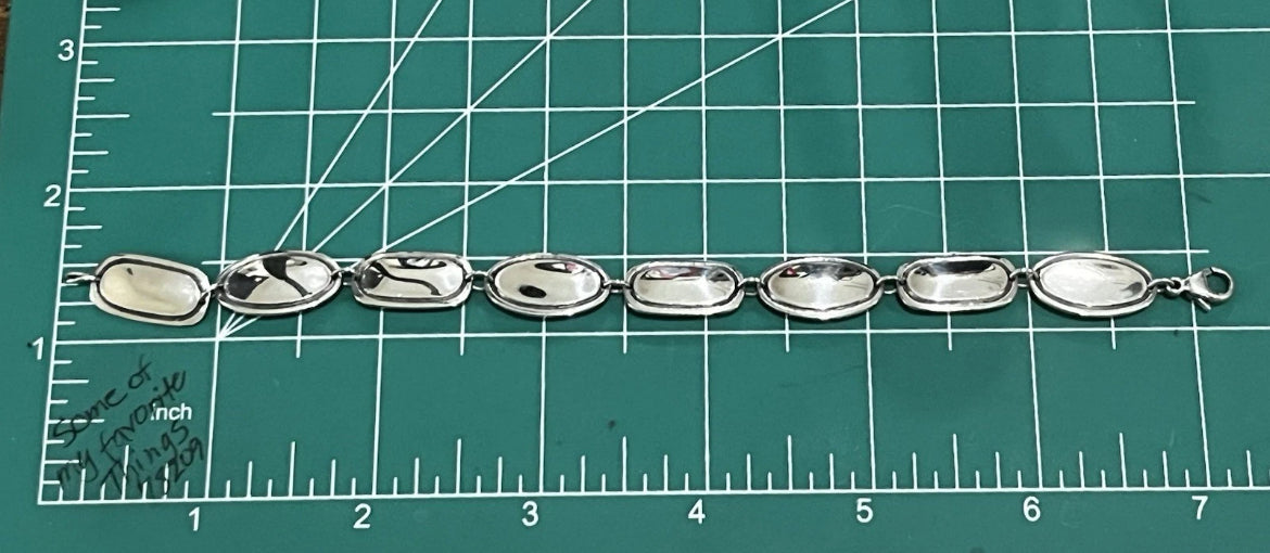 Preowned James Avery Retired Sterling Silver Oval Link Bracelet 7”