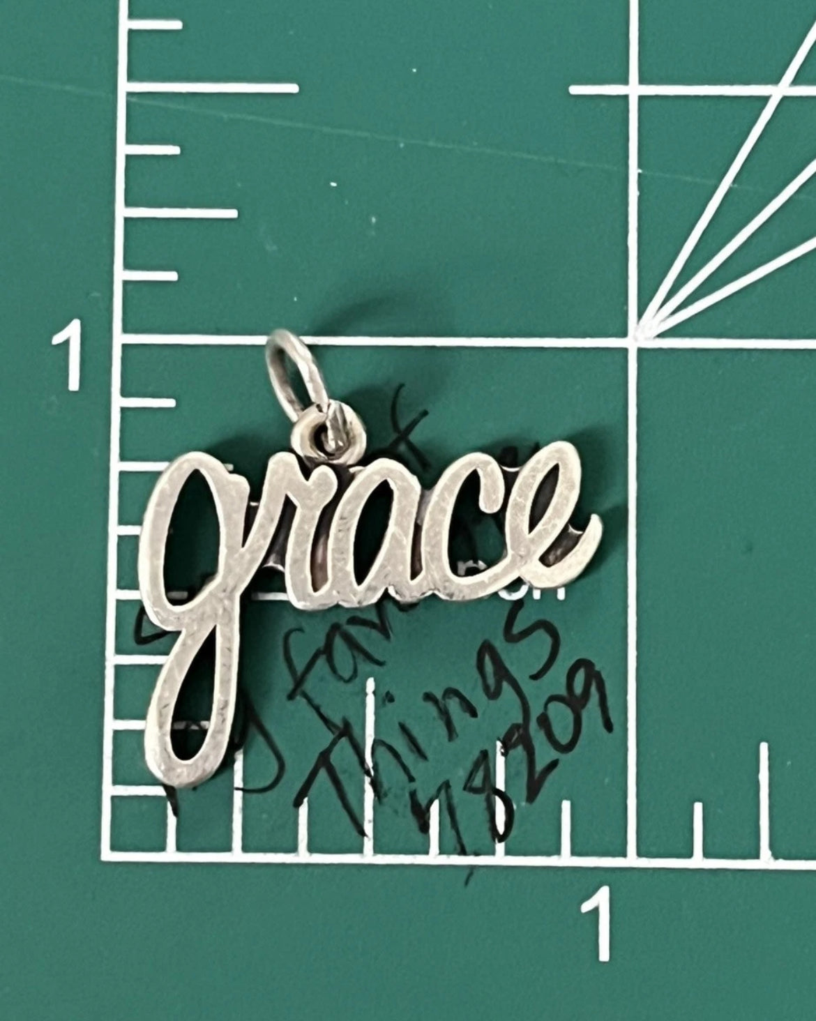 Preowned James Avery Retired Grace Script Charm
