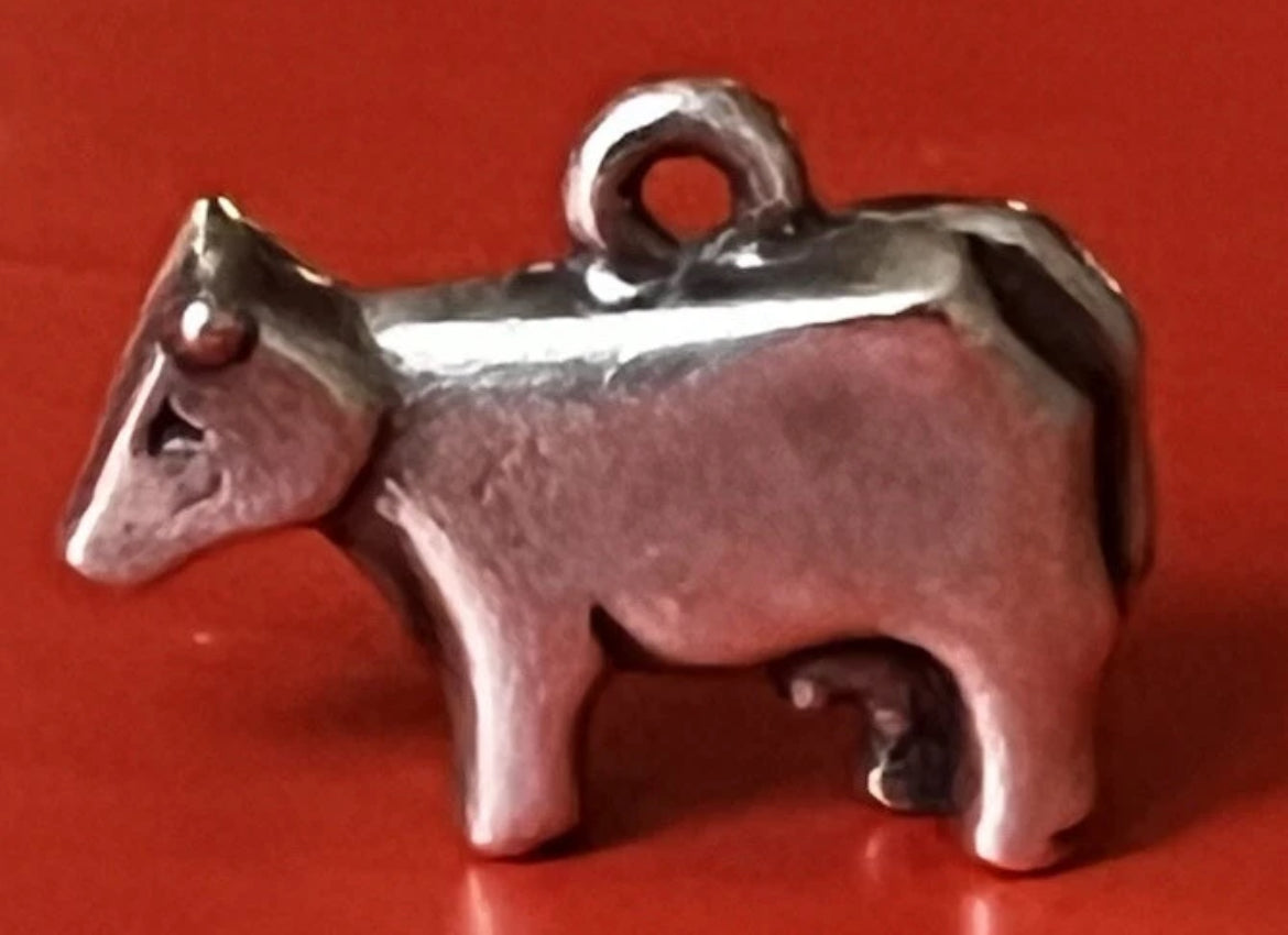 Preowned James Avery Retired Sterling Silver 3D Cow Charm