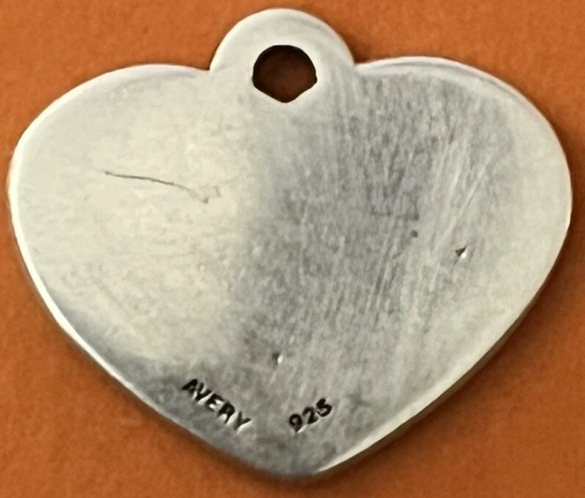 Preowned James Avery Retired Sterling Silver 2007 Year In Heart Charm