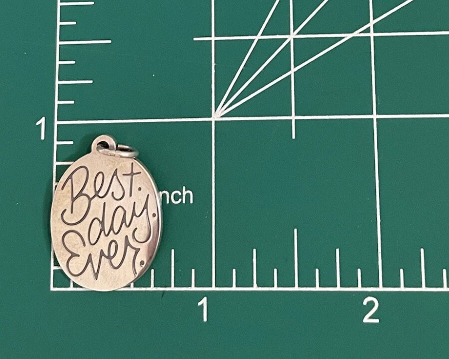 Preowned James Avery Silver Retired Best Day Ever Charm
