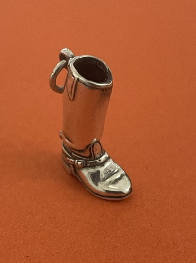Preowned James Avery RARE HTF Texas A&M Aggies Cadet A and M Silver Boot Charm