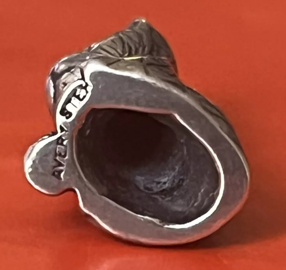 Preowned James Avery Retired RARE VINTAGE Silver Fat Cat Charm