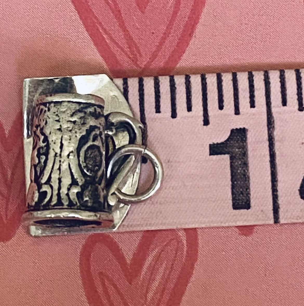 Preowned James Avery Retired Rare HTF Silver Beer Stein Charm