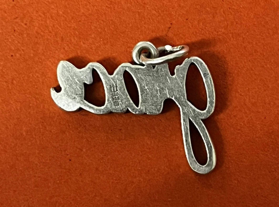 Preowned James Avery Retired Grace Script Charm