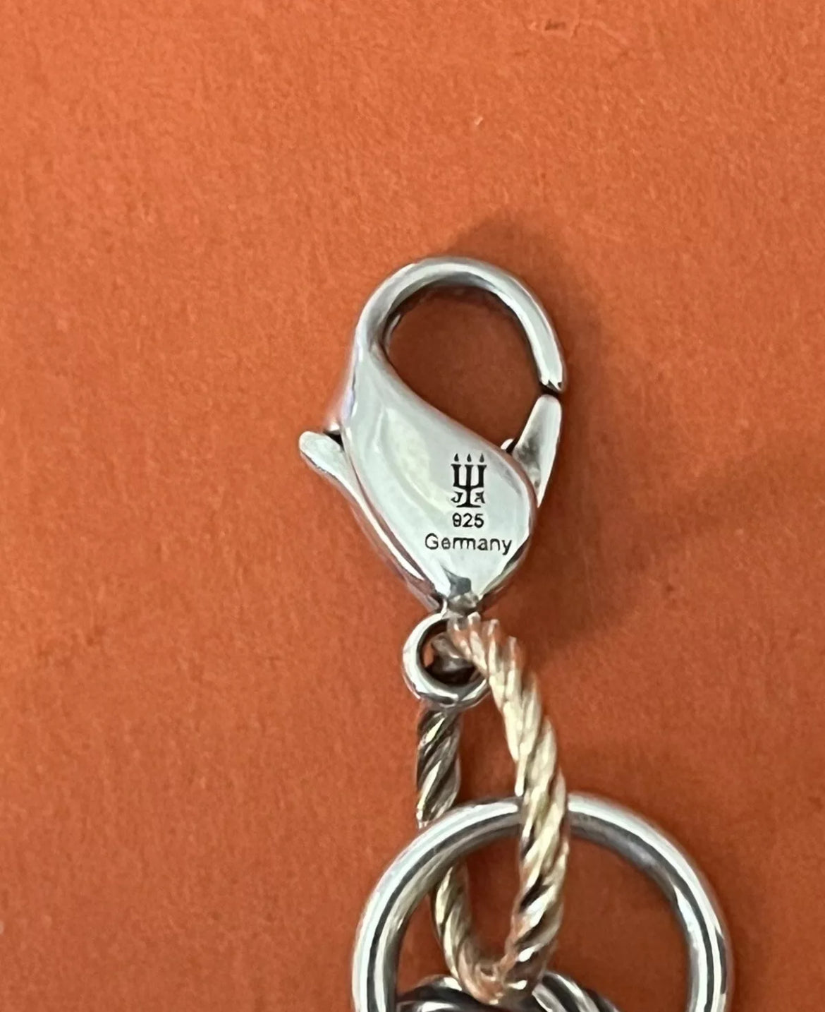 Preowned James Avery 14k Gold And Silver Loops Charm Bracelet 7.5”