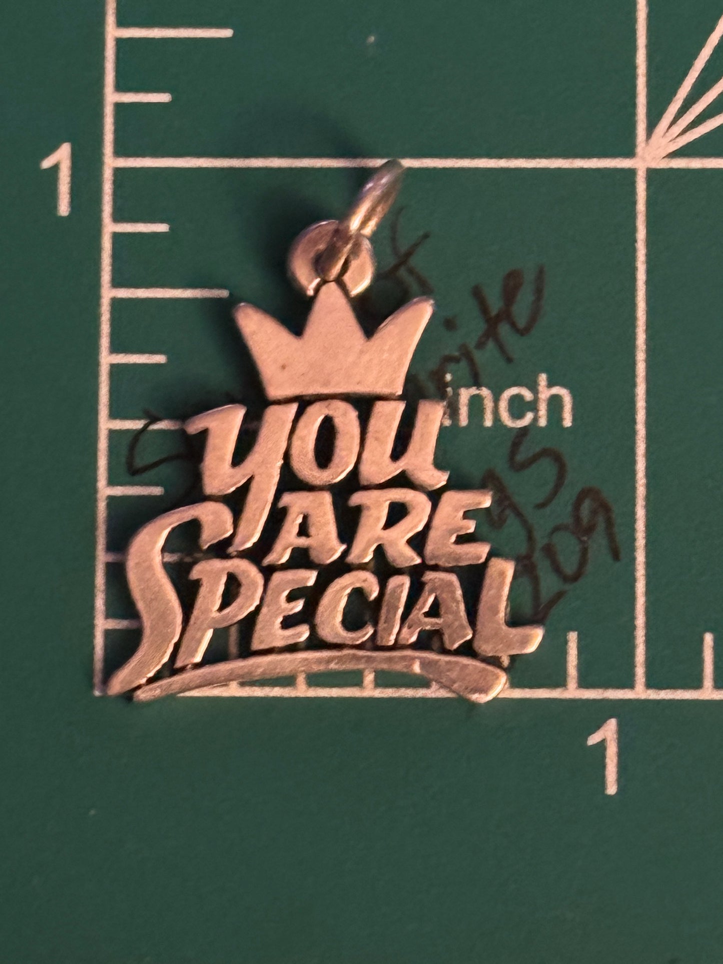Preowned James Avery Retired Princess Crown YOU ARE SPECIAL Silver Charm / Pendant w/box