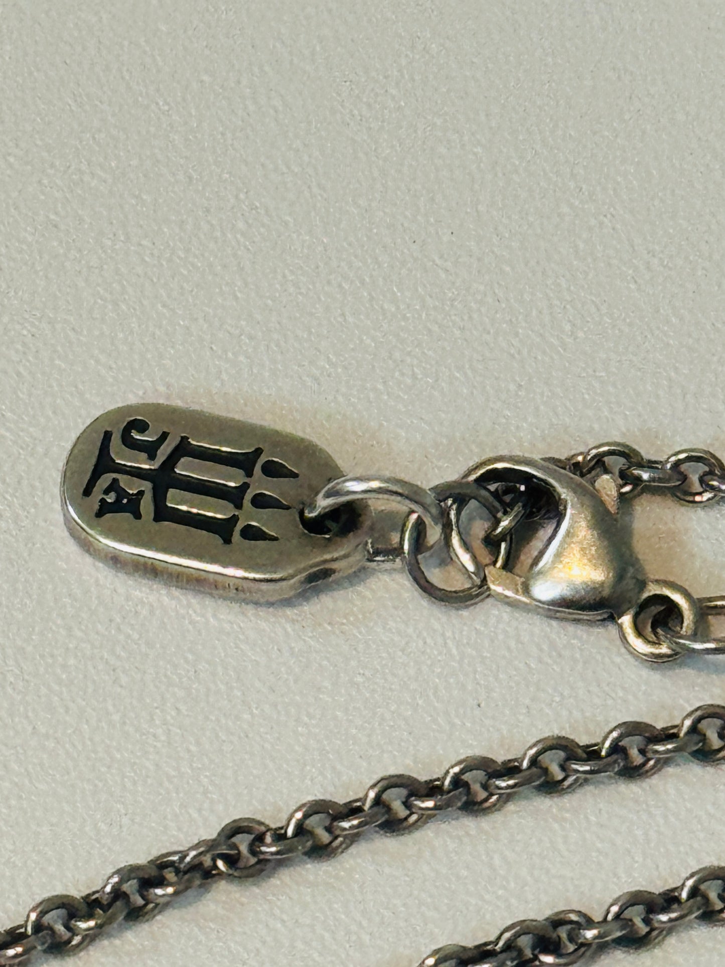 Pre Owned James Avery Retired Silver Bow Pendant Necklace 16” - 20”