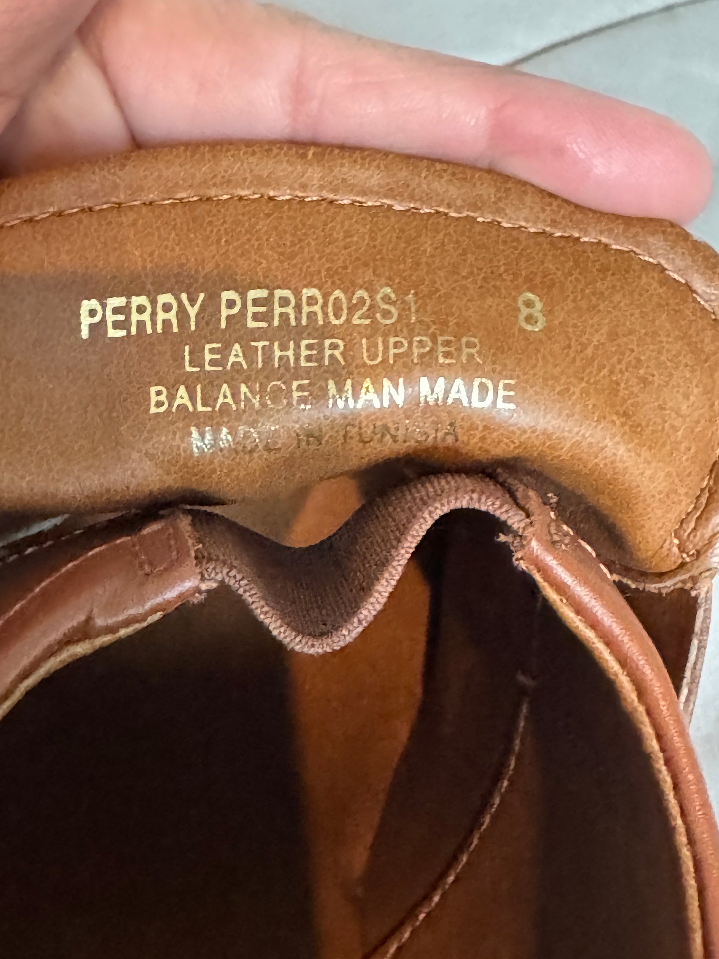 Steve Madden Perry Platform Loafers Cognac Brown Leather PERR02S1 Size 8