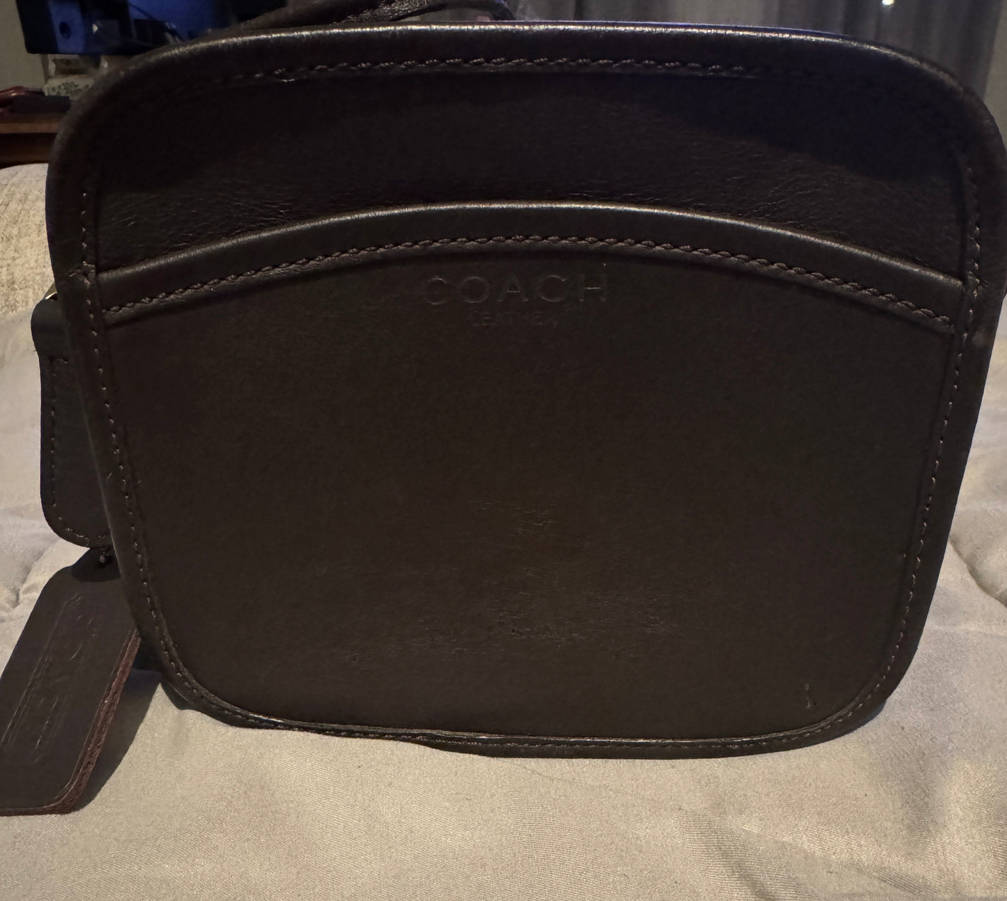 Vintage Brown Leather Coach Crossbody Bag