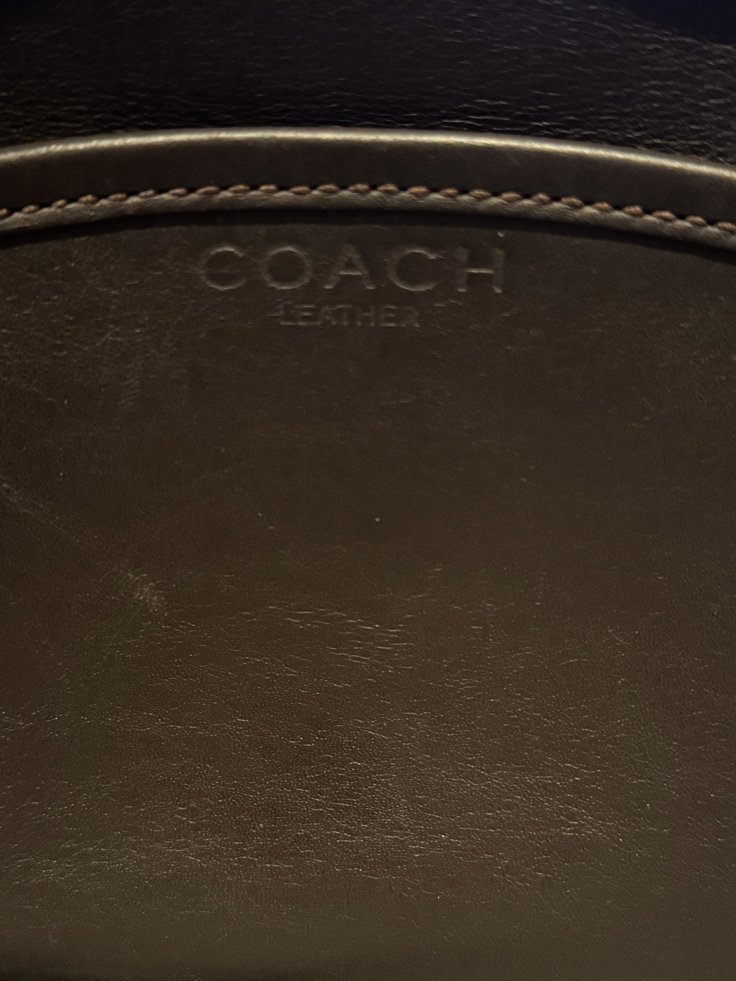 Vintage Brown Leather Coach Crossbody Bag
