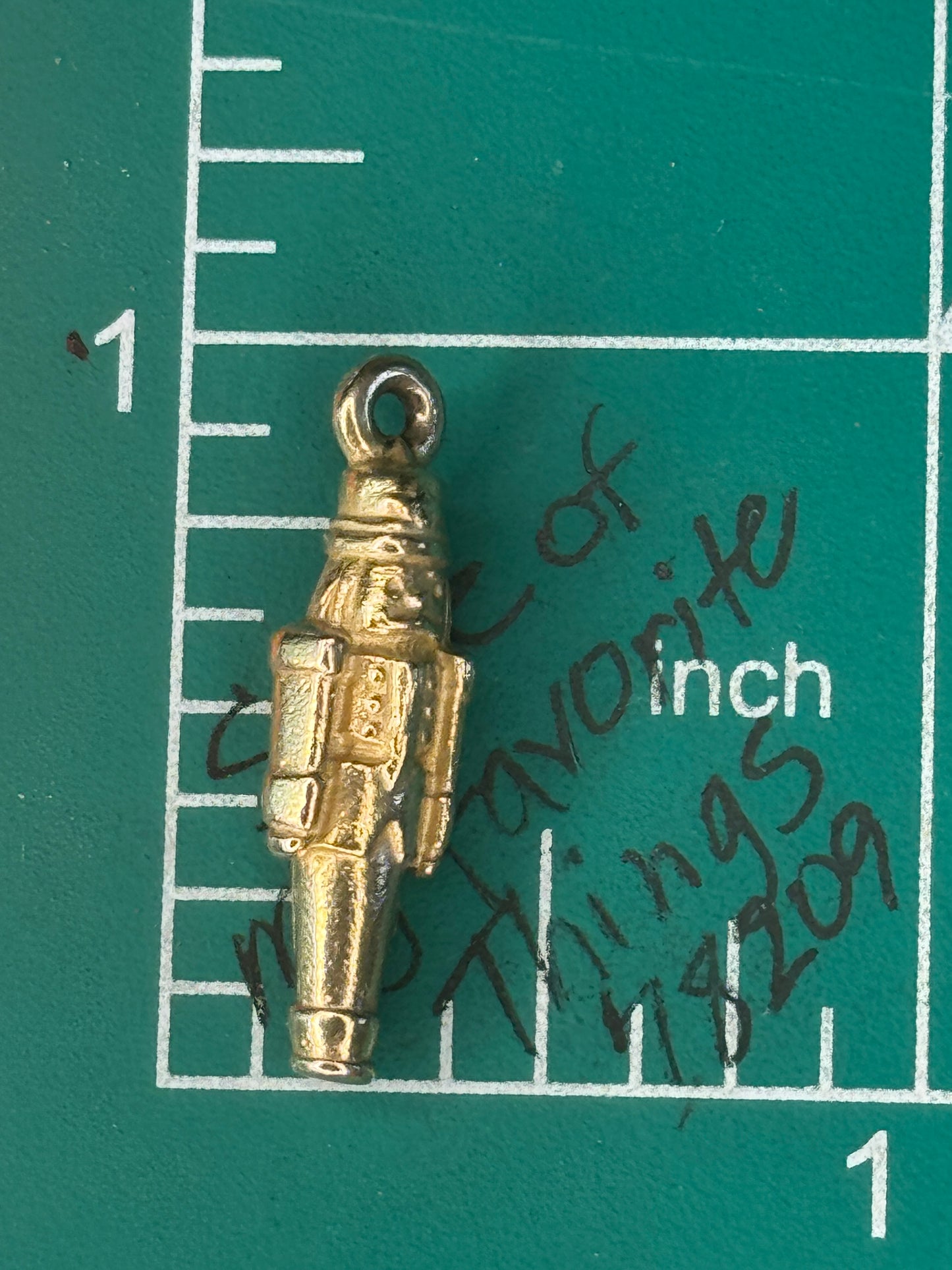 Pre Owned James Avery Retired Hard to Find 14k Gold Christmas Nutcracker Charm