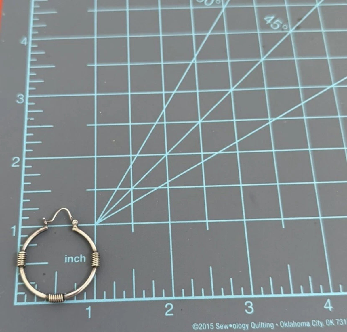 Pre-Owned James Avery Retired Kalahari Sterling Silver & 14K Gold Hoop Earrings