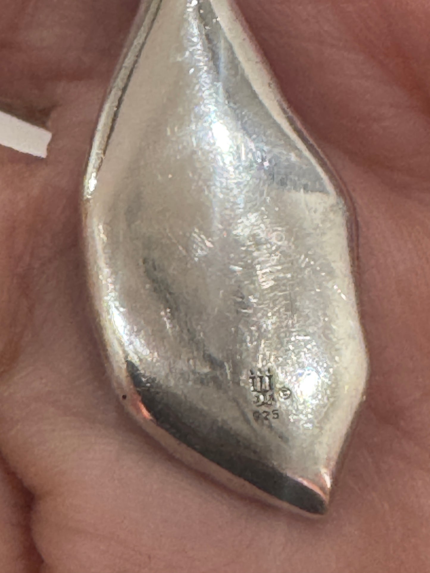 Pre Owned James Avery Retired Silver Peacock Pendant
