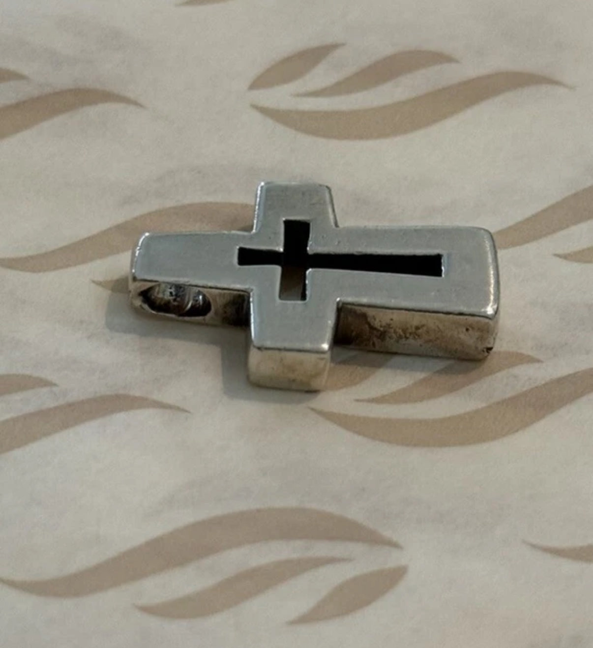 Pre-Owned James Avery Retired Sterling Silver Heavy Mission Cross Pendant