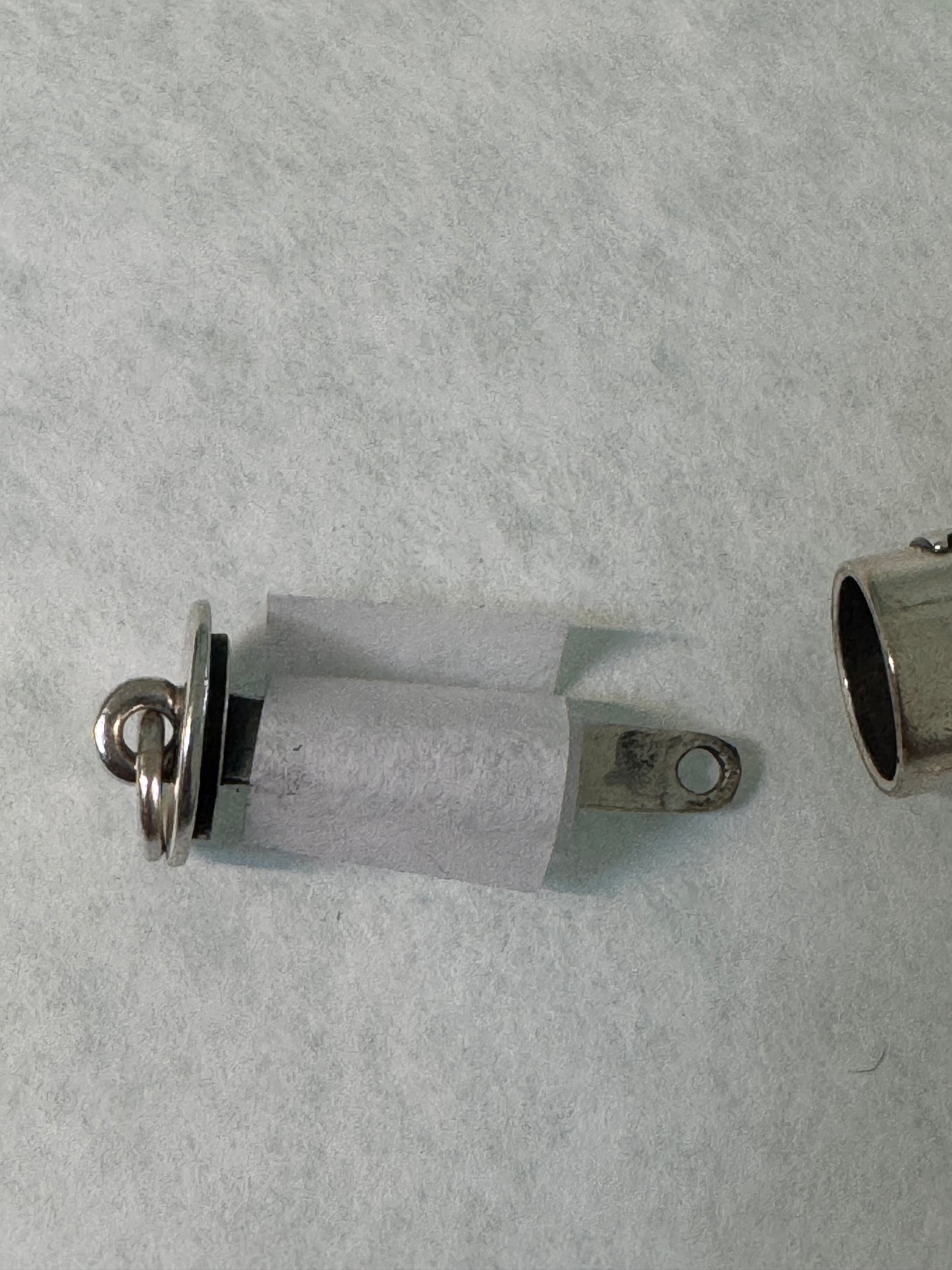 Pre Owned James Avery RETIRED RARE HTF Silver Alpha Omega Chi Rho Prayer Scroll Capsule
