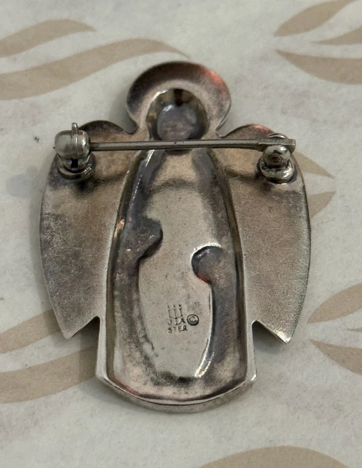 Pre-Owned James Avery Retired Sterling Silver Large Guardian Angel Pin