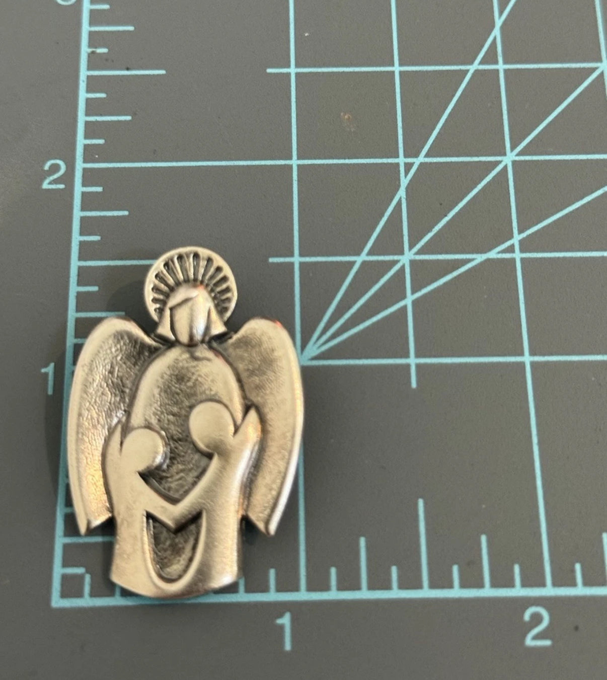 Pre-Owned James Avery Retired Sterling Silver Large Guardian Angel Pin