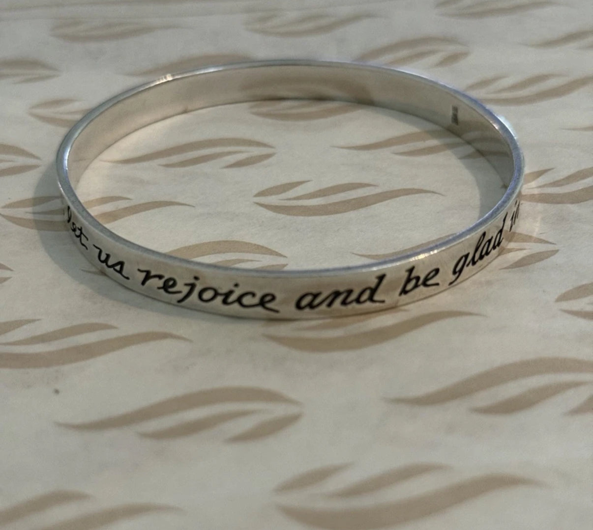 Pre-Owned James Avery Retired 925 Silver “This is the day the Lord Has Made…” Bangle