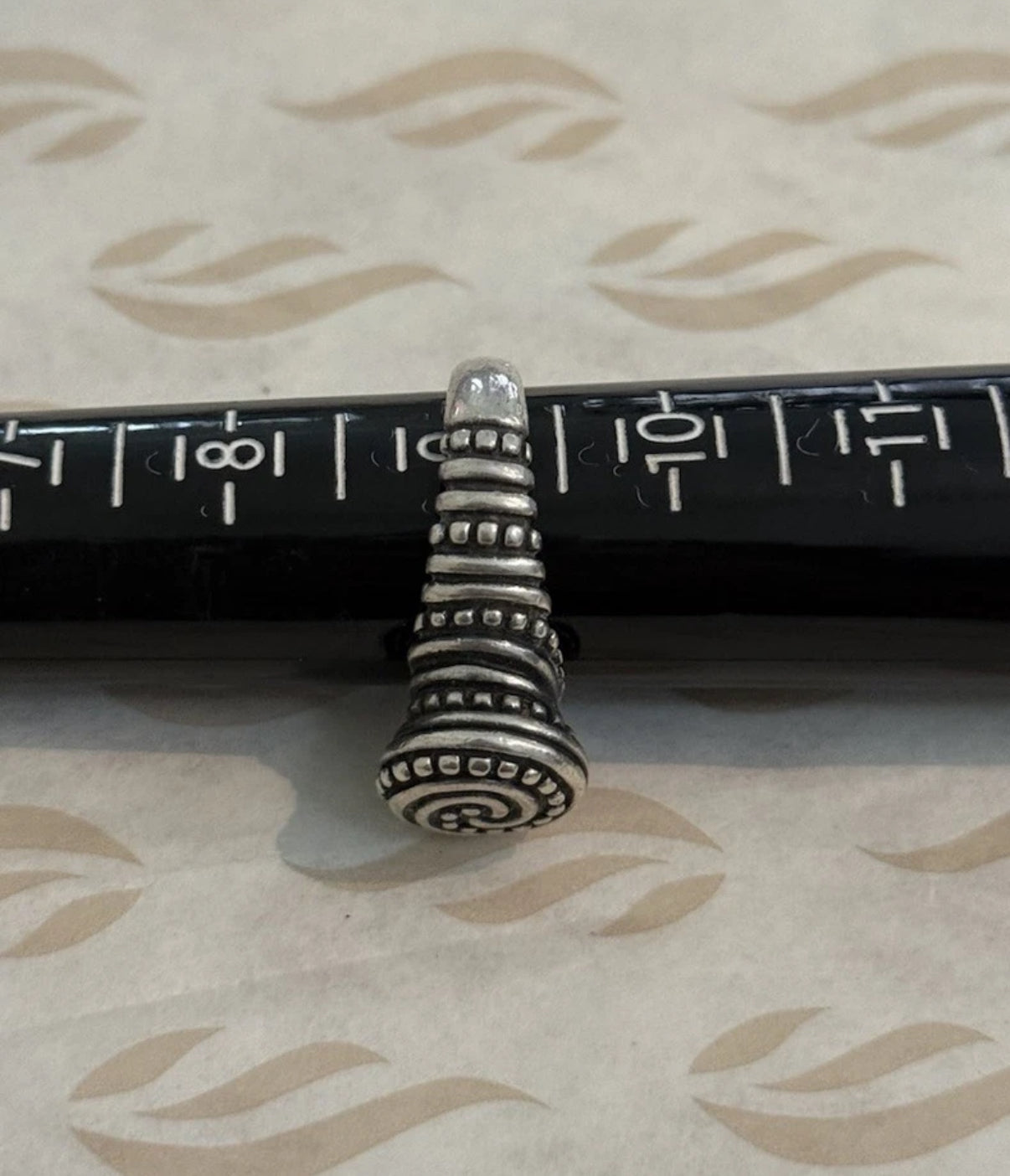 Pre-Owned James Avery Retired Sterling Silver African Beaded Ring Size 9