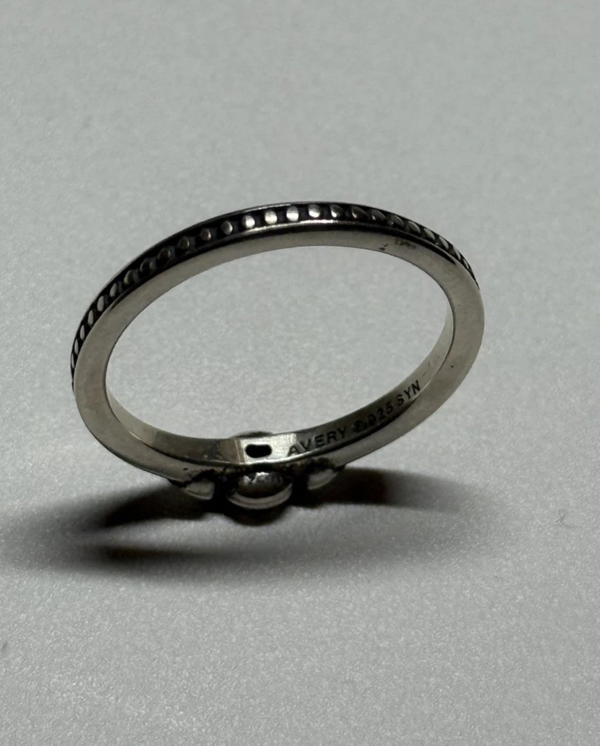 Pre-Owned James Avery RETIRED RARE Sweetheart Ring with Lab-Created Ruby Ring Size 7.5