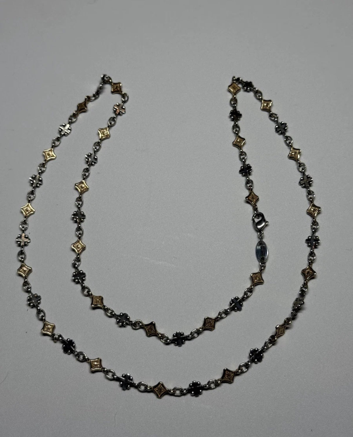 Pre-Owned James Avery Retired 14k Gold & Sterling Silver Glory To Glory 24” Necklace