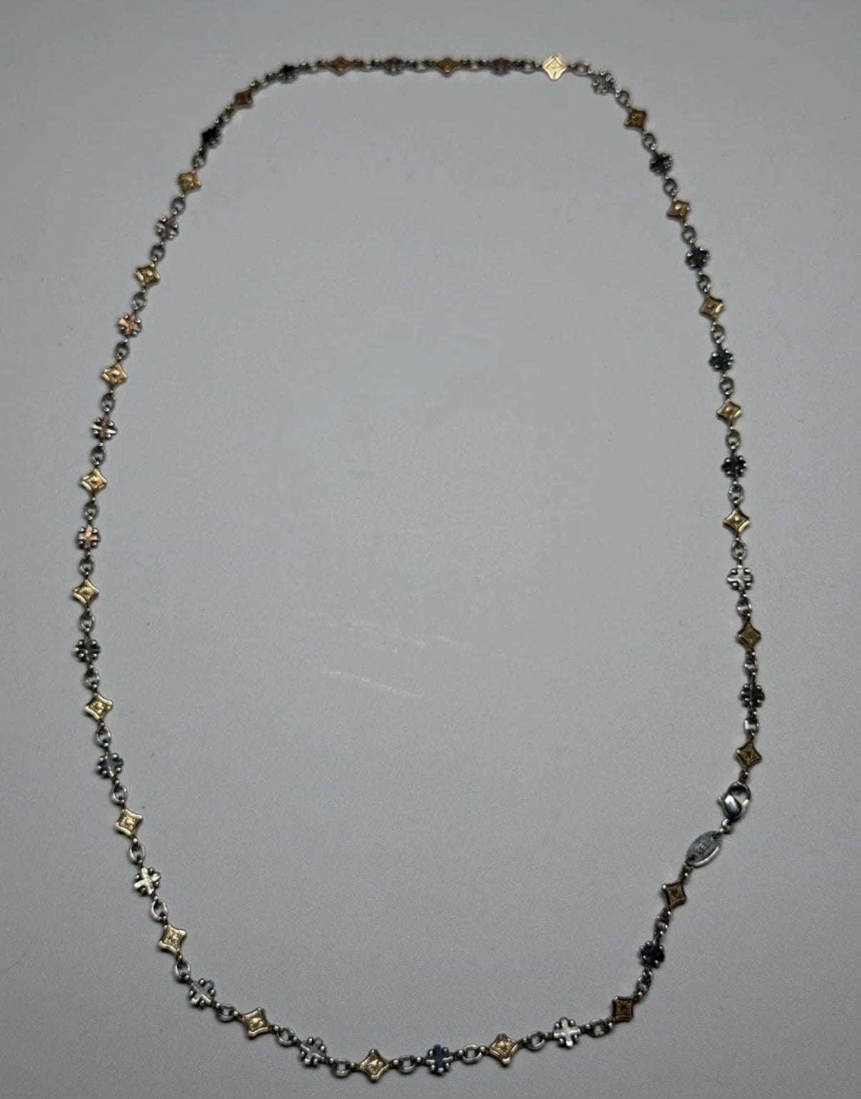Pre-Owned James Avery Retired 14k Gold & Sterling Silver Glory To Glory 24” Necklace