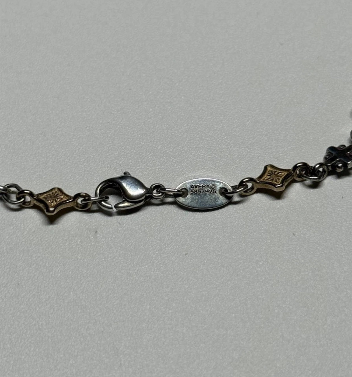 Pre-Owned James Avery Retired 14k Gold & Sterling Silver Glory To Glory 24” Necklace