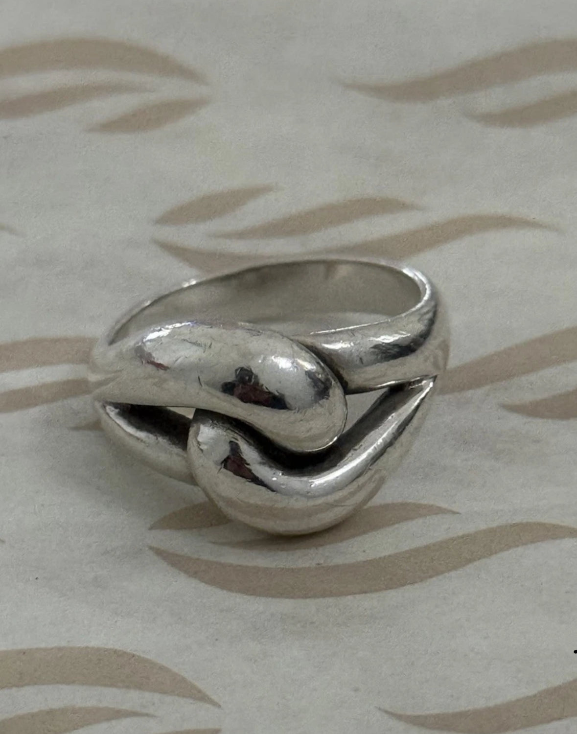 Pre-Owned James Avery Retired Sterling Silver Cadena Knot Ring Size 9