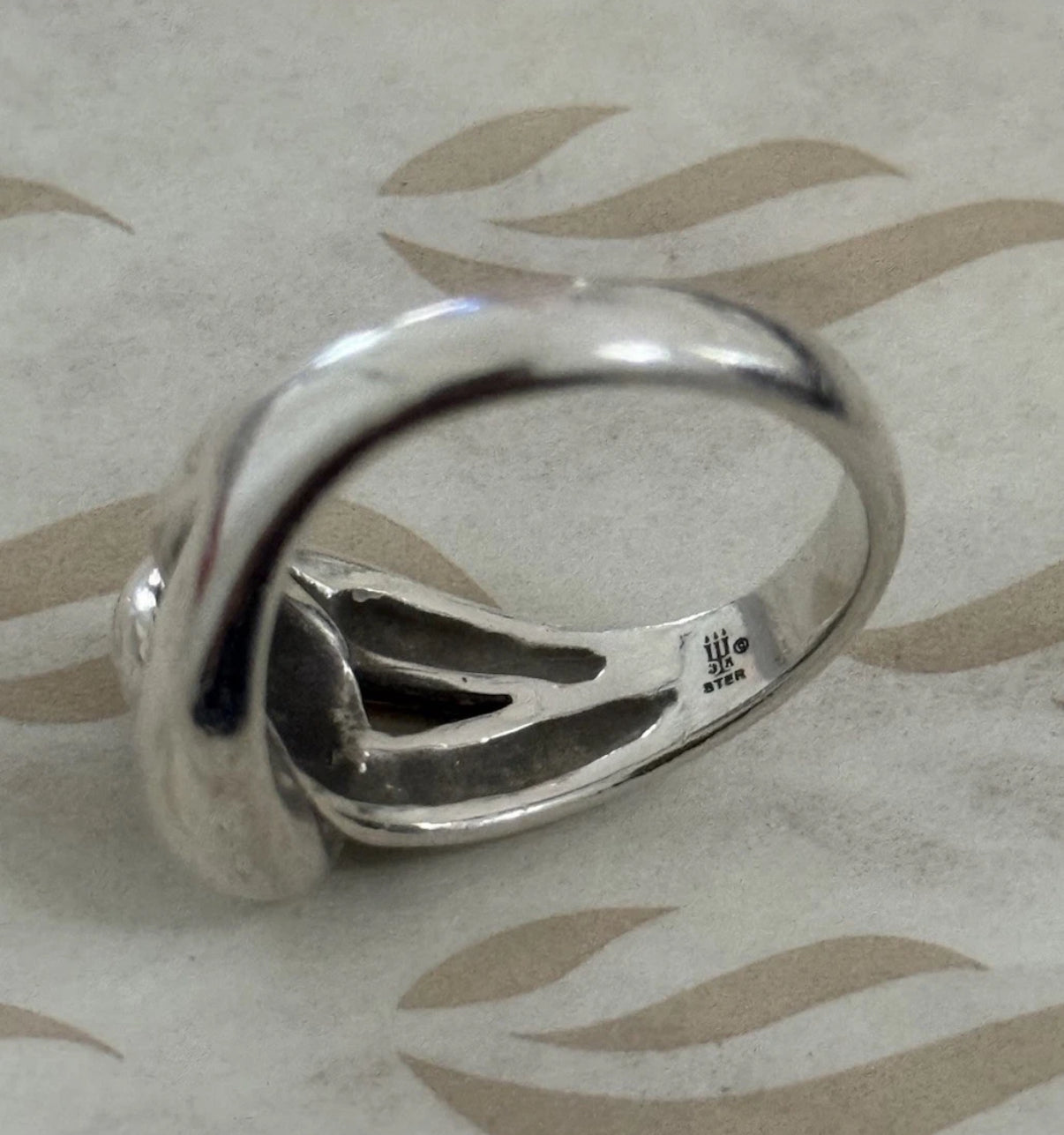 Pre-Owned James Avery Retired Sterling Silver Cadena Knot Ring Size 9