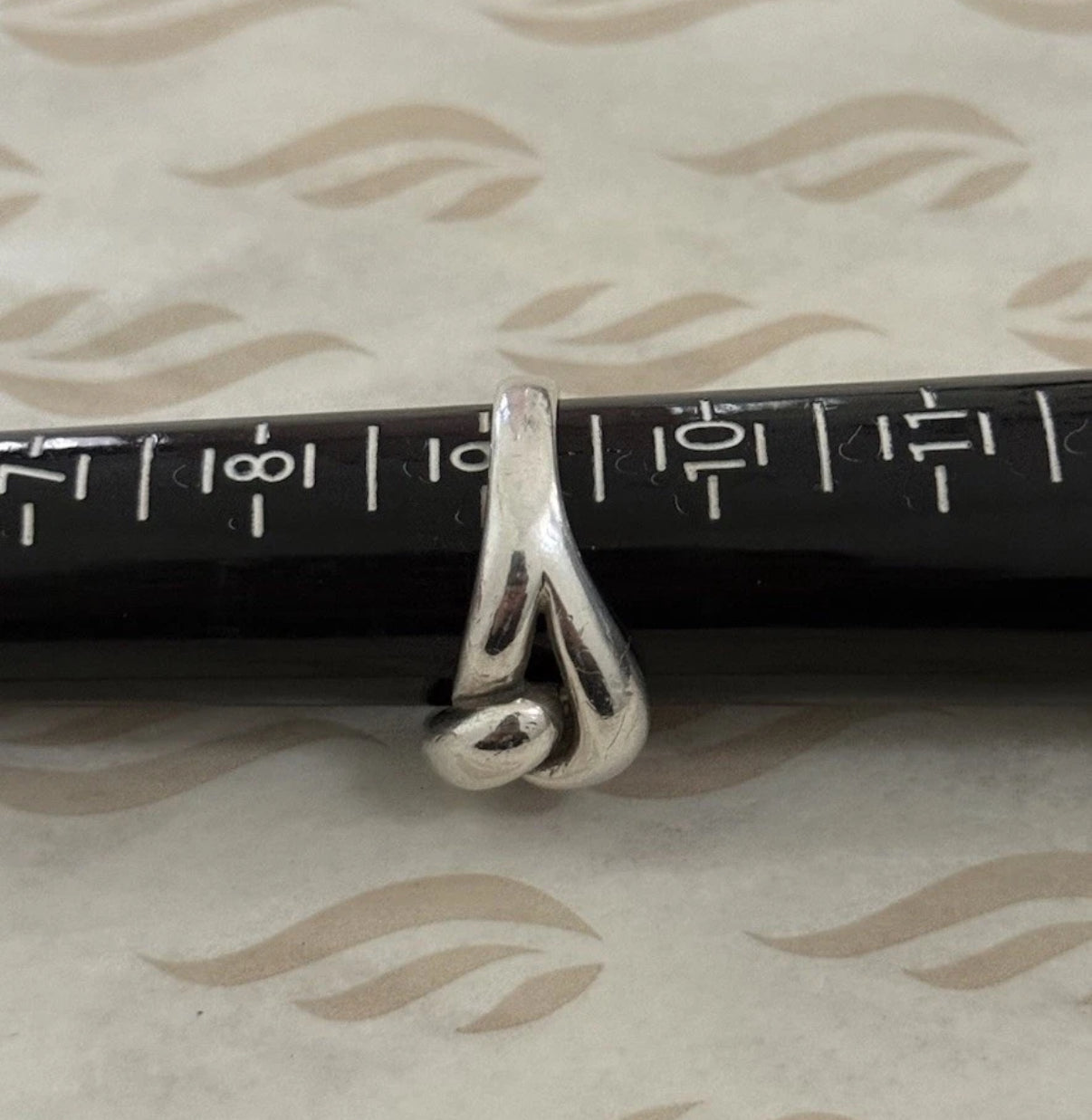 Pre-Owned James Avery Retired Sterling Silver Cadena Knot Ring Size 9