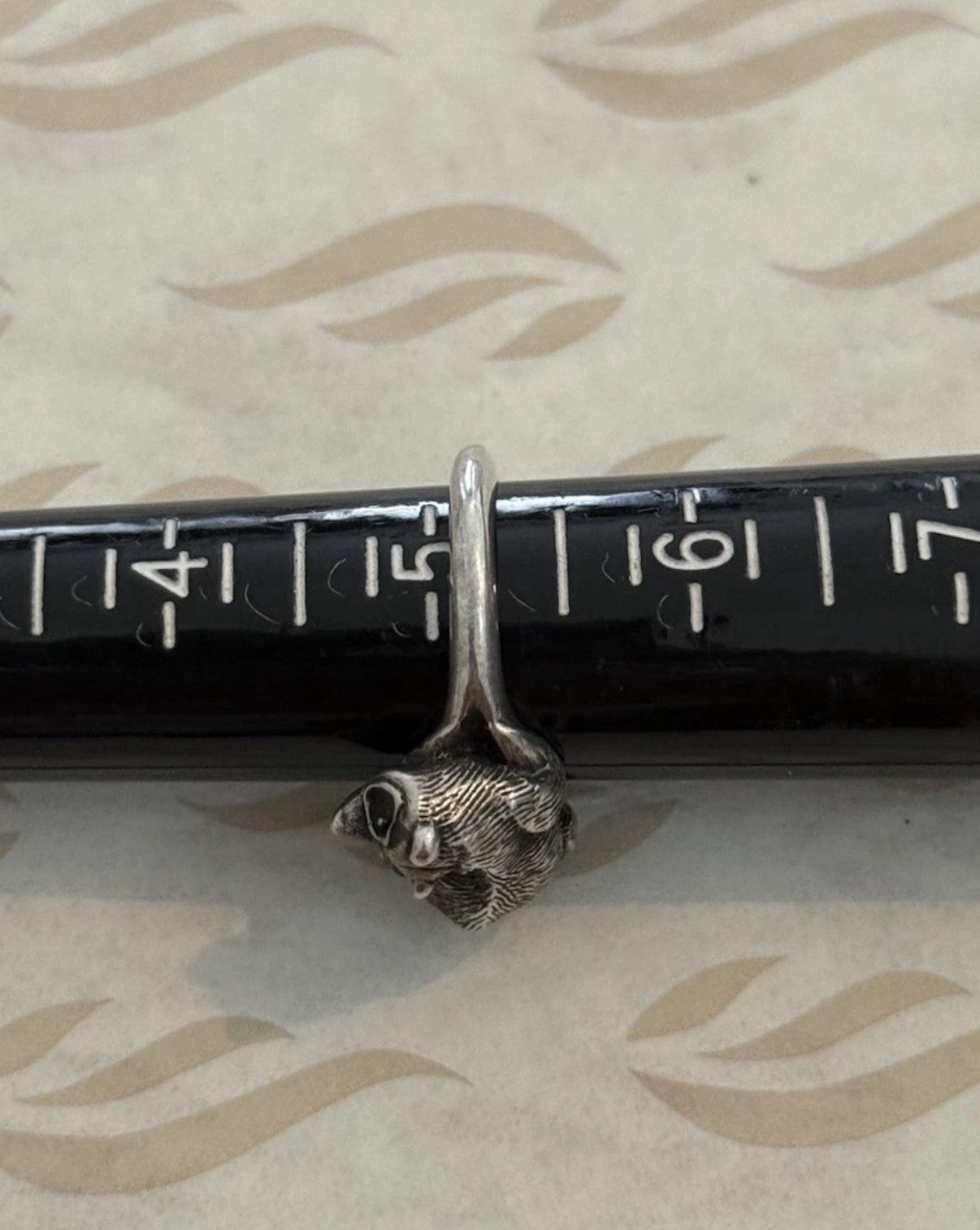 Pre-Owned James Avery Retired RARE Sterling Silver Raccoon Wrap Around Ring Size 5