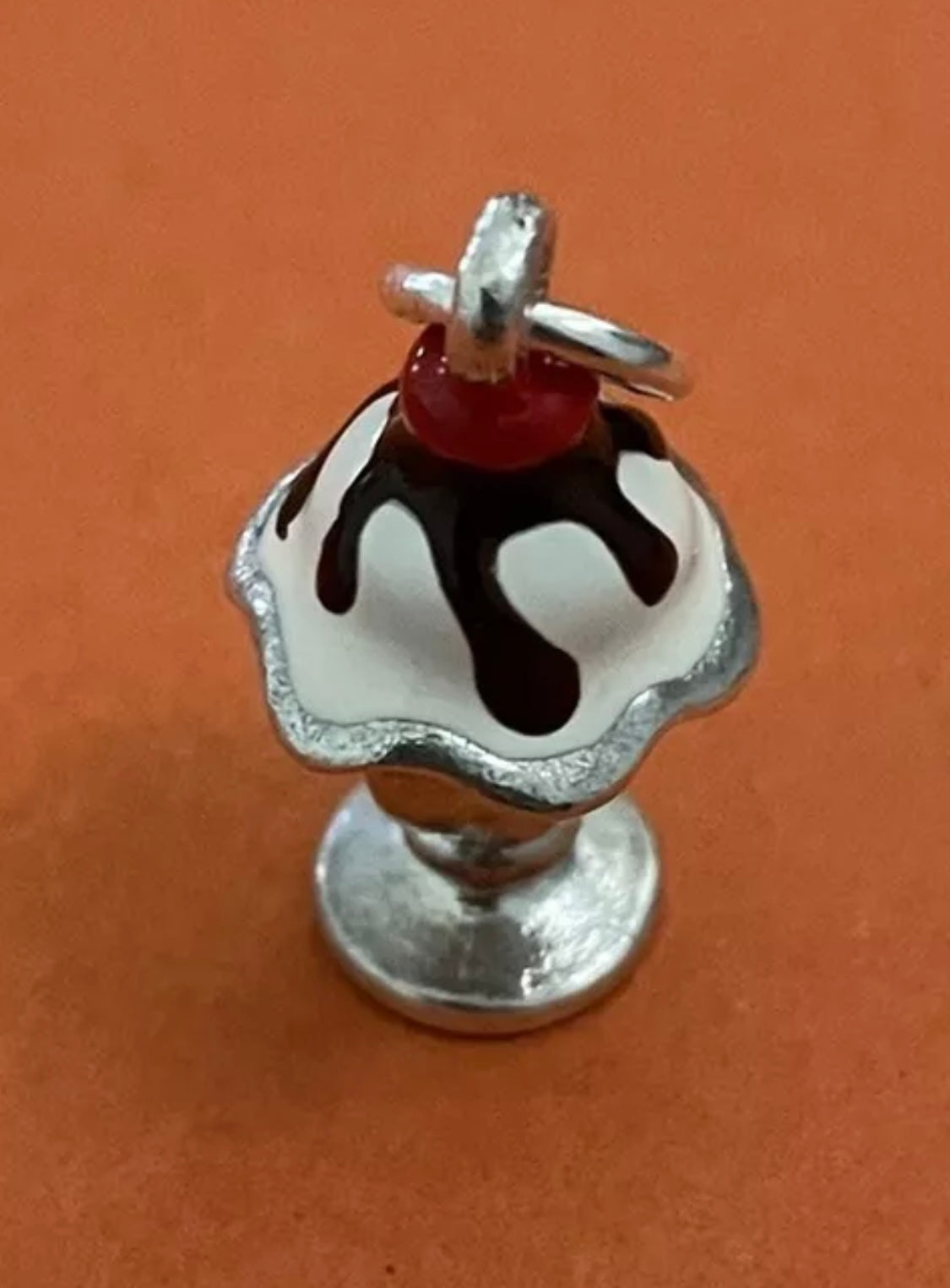Pre Owned James Avery Retired Enamel Sundae Ice Cream Charm