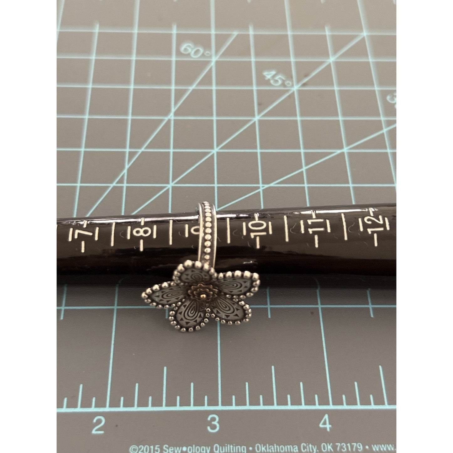James Avery Retired Sterling Silver And Bronze Beaded Festive Flower Ring Size 9 Pre-Owned