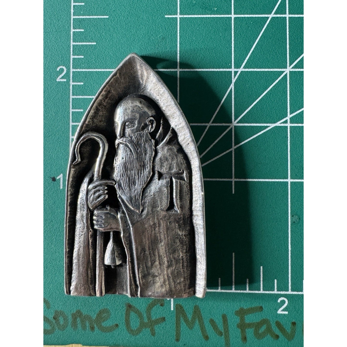 Pre Owned James Avery Retired RARE Sterling Silver Large Saint Anthony Pendant 2 1/4” HTF!