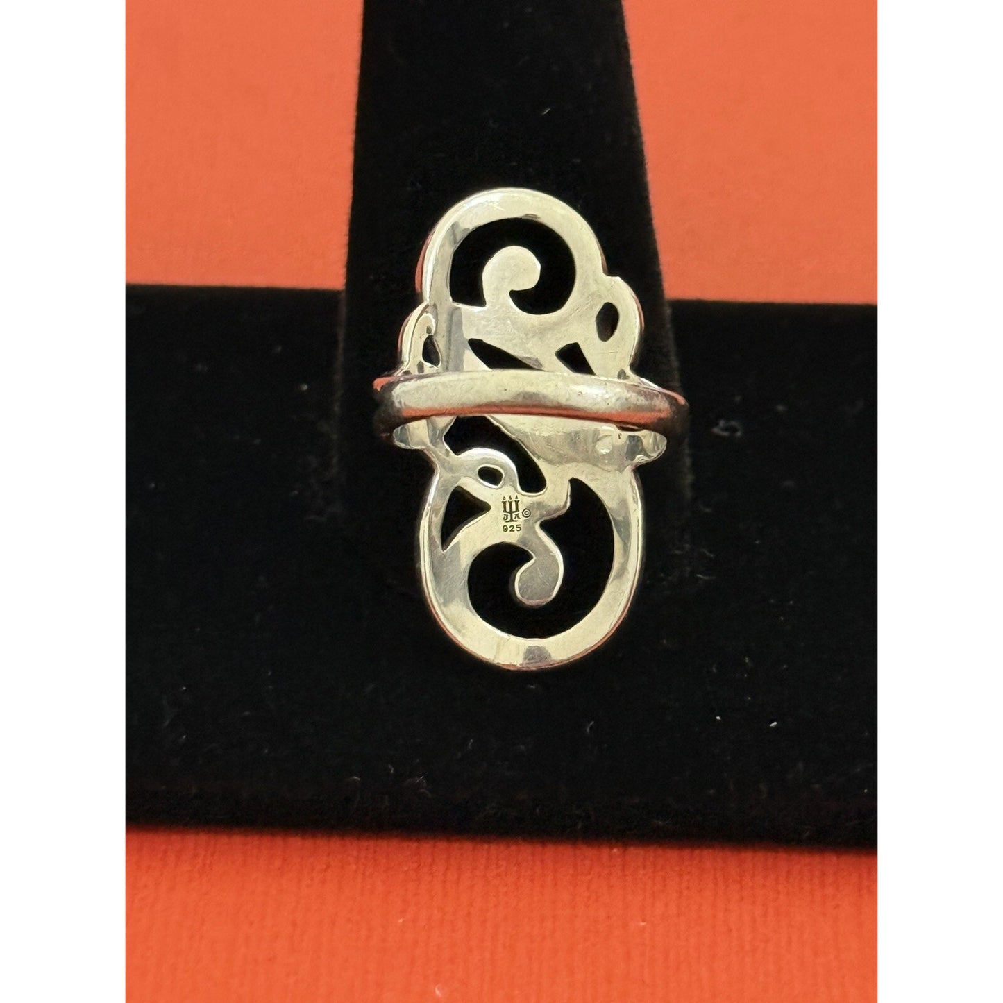 Pre Owned James Avery Retired Sterling Silver Electra Ring Size 8.5