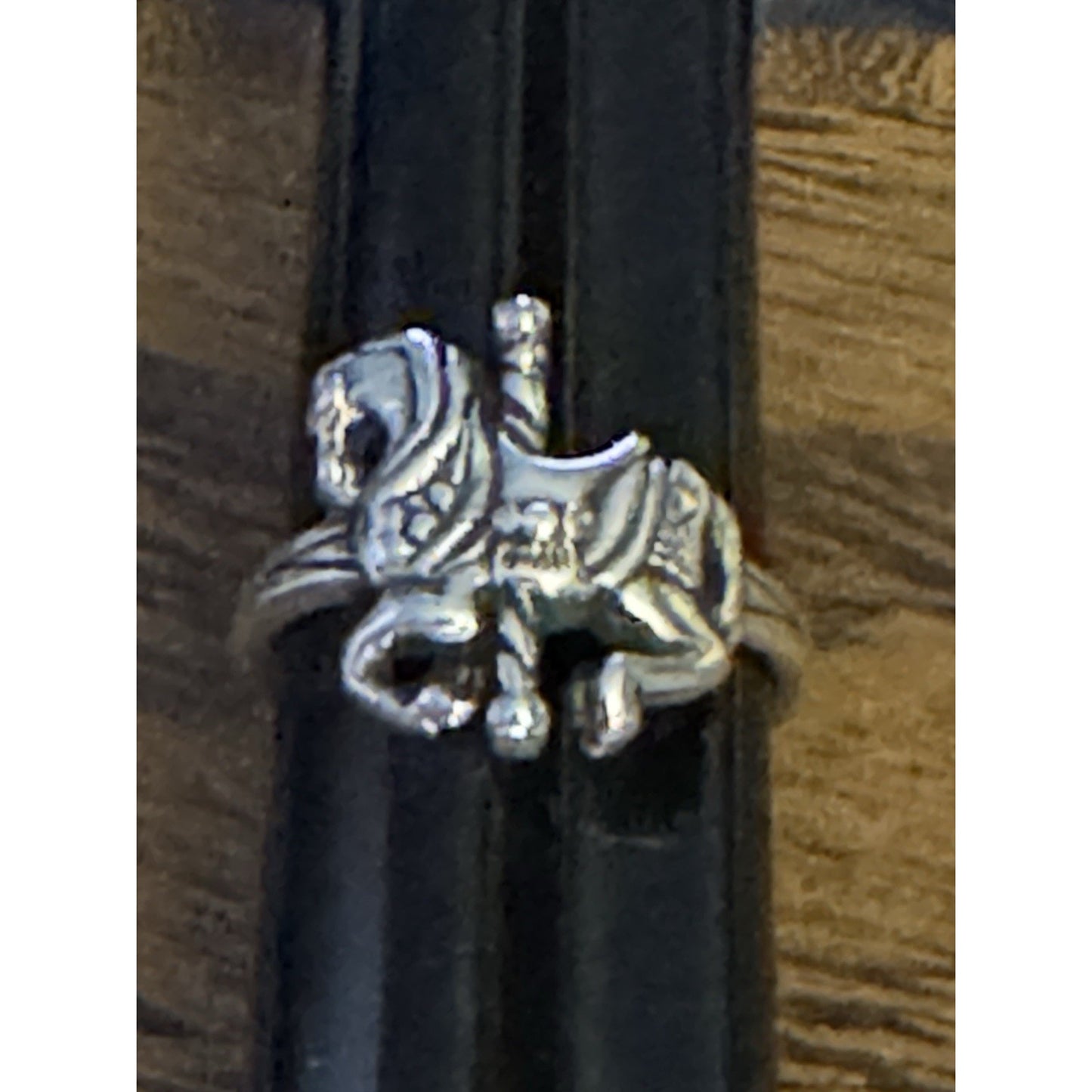 James Avery Retired Silver 925 Carousel Horse Ring Size 3.5 with JA Box & Pouch Pre-Owned