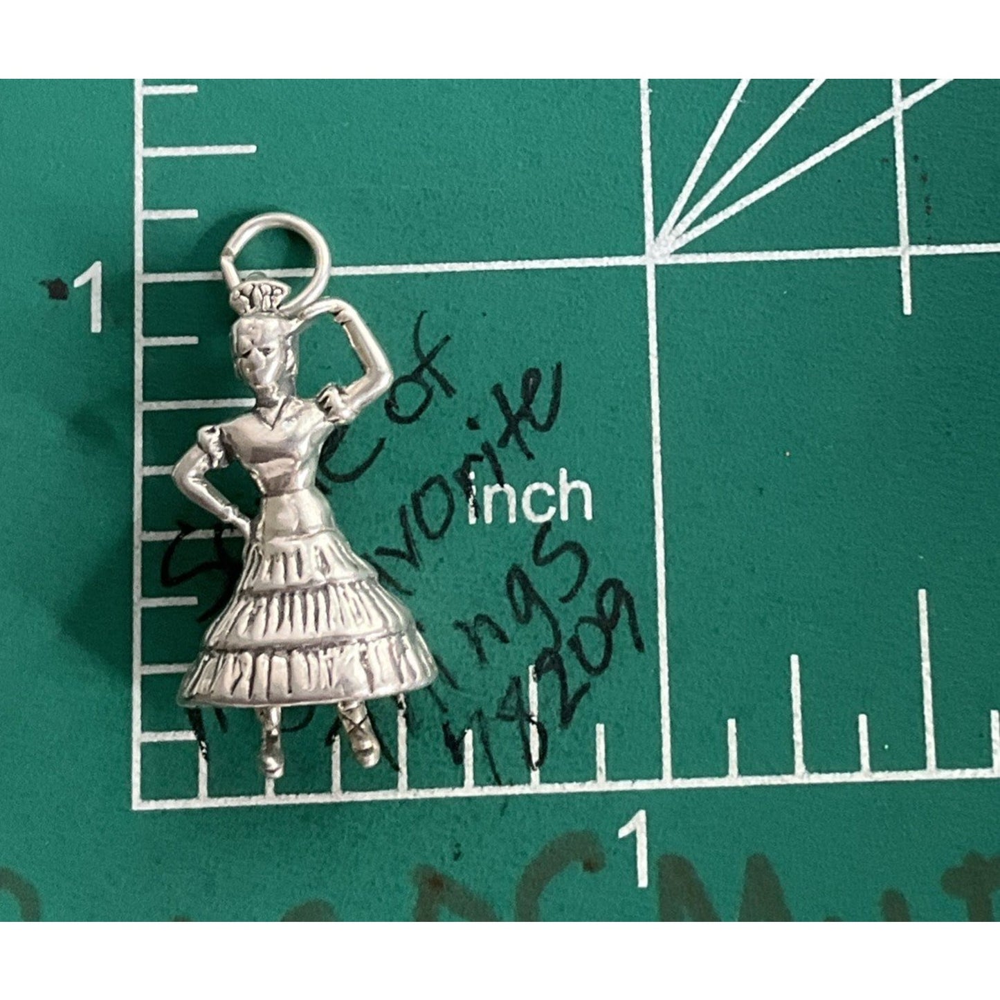 925 Sterling Silver Flamenco Dancer Charm