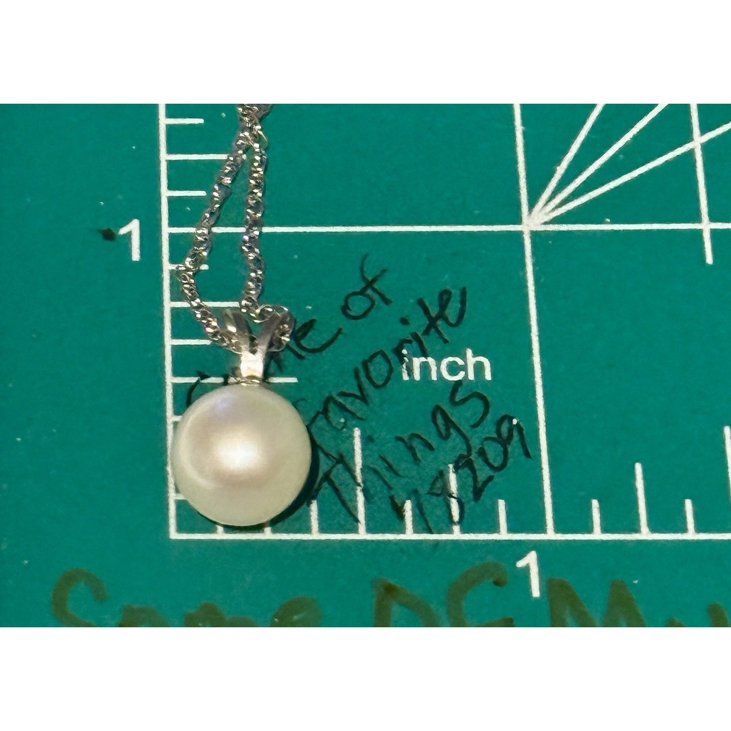 Sterling Silver 925 Genuine Pearl with CZ Pendant on 925 Necklace 18”