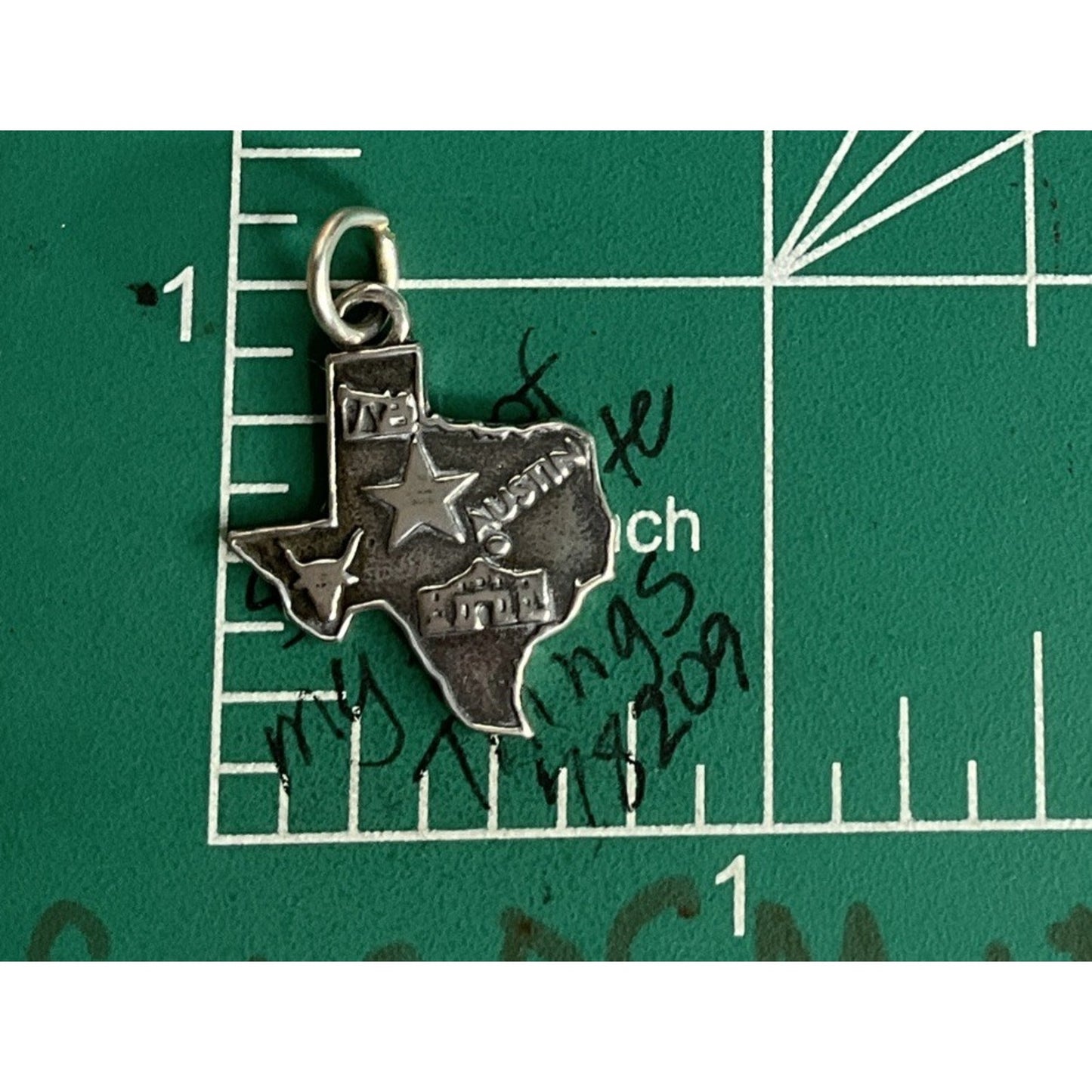 Vintage Sterling Silver Texas State Charm