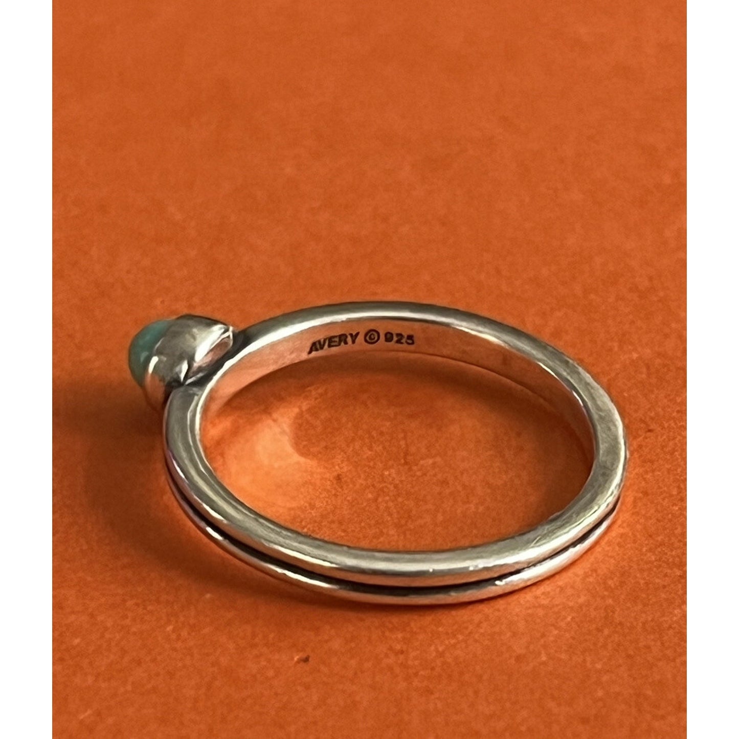 James Avery Retired Sterling Silver And Turquoise Ring Size 8 Pre-Owned