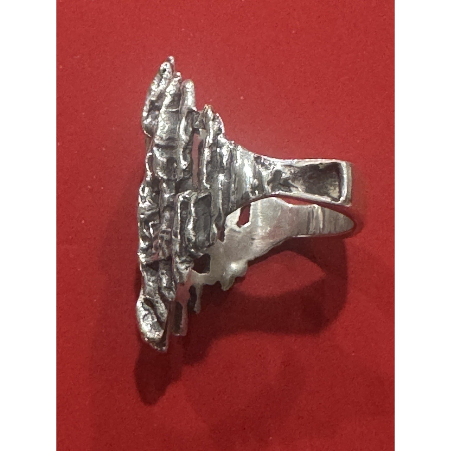 James Avery Retired Sterling Silver Brutalist Ring Size 8.5 Pre-Owned