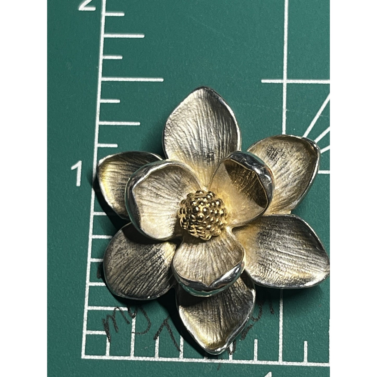 Pre Owned James Avery Retired 14k Gold And Silver Magnolia Blossom Flower Pendant