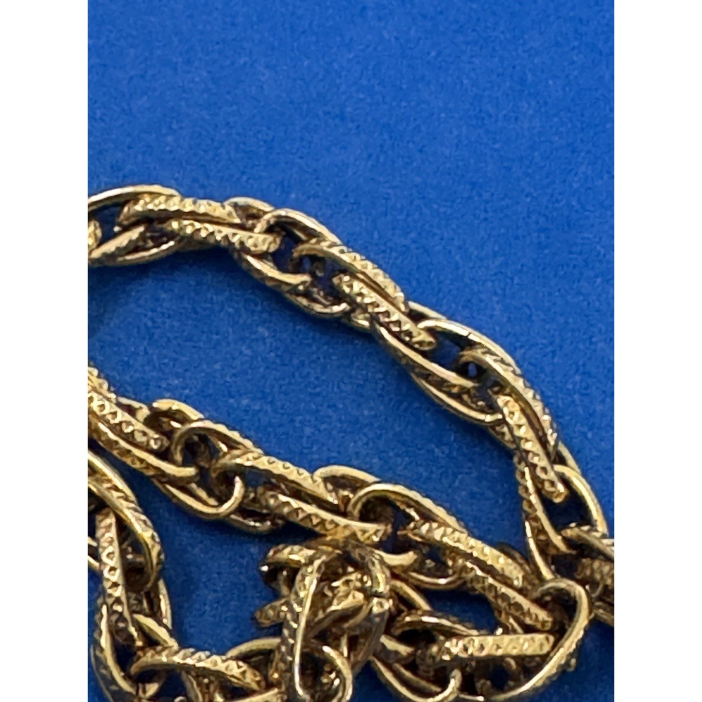 Vintage Gold Tone Hand Mirror Ornate Vanity Pendant 30” Gold Tone Necklace 1970s